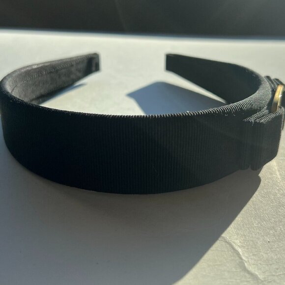 Ferragamo Timeless Black Vara Bow Wide Headband MINT - Picture 3 of 8